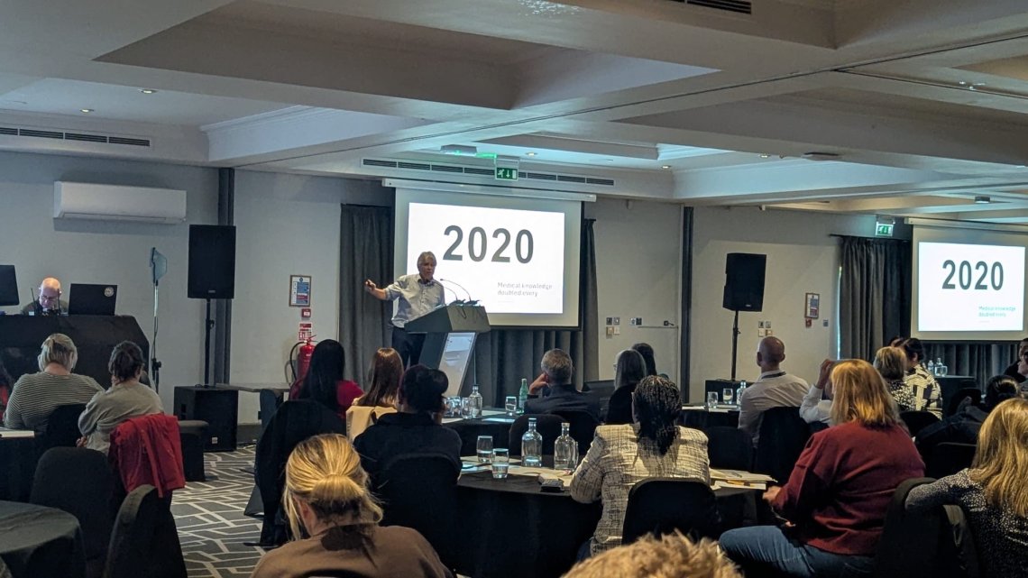 Frank Coffey, DREEAM Director speaking at the NUH Professional Clinical Education Conference